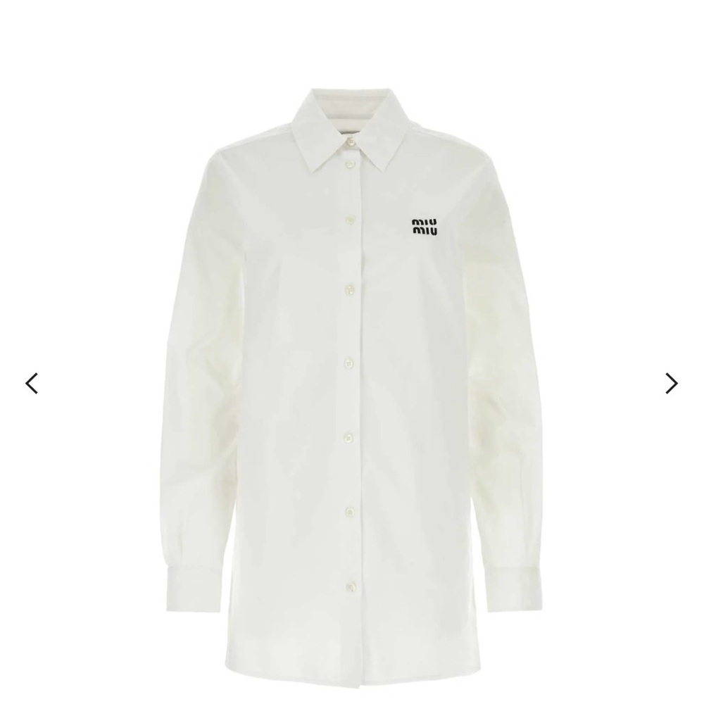 Miu Miu White Button-Up Blouse